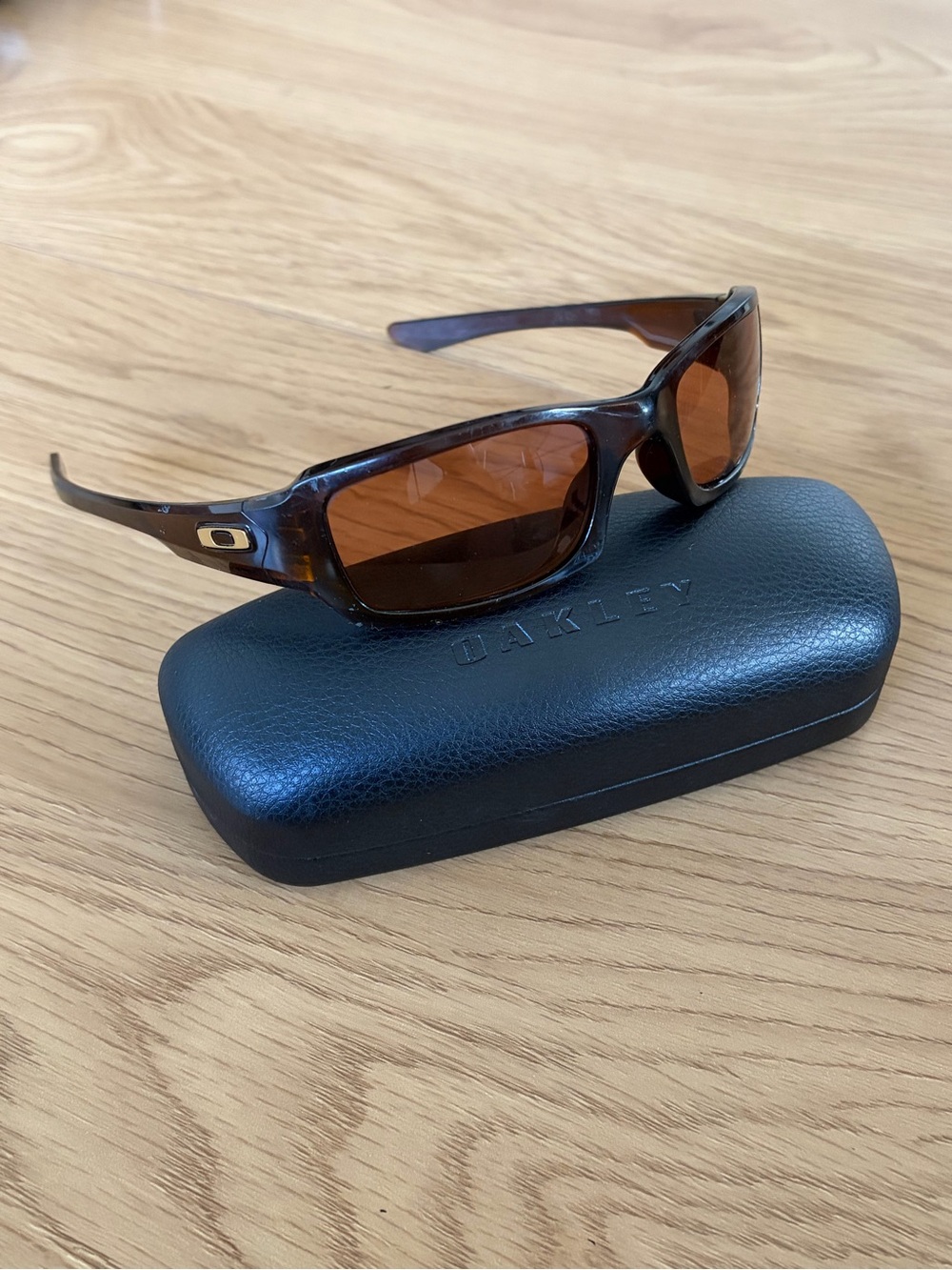Oakley Fives (4+1) Vintage Made in USA Brown Frame Sport Sunglasses